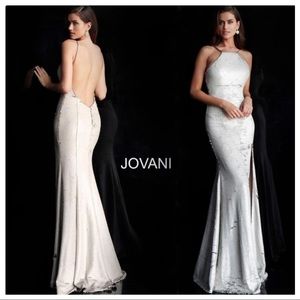 Jovani Backless Sequin Formal Gown